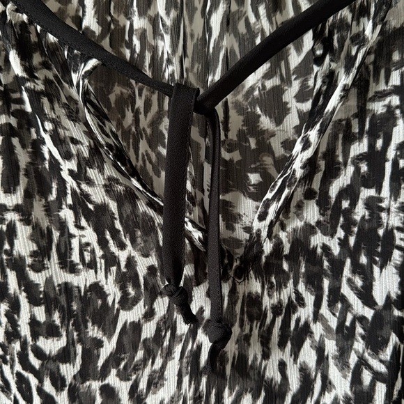 Ana Sheer Leopard Blouse Size M - Picture 7 of 9